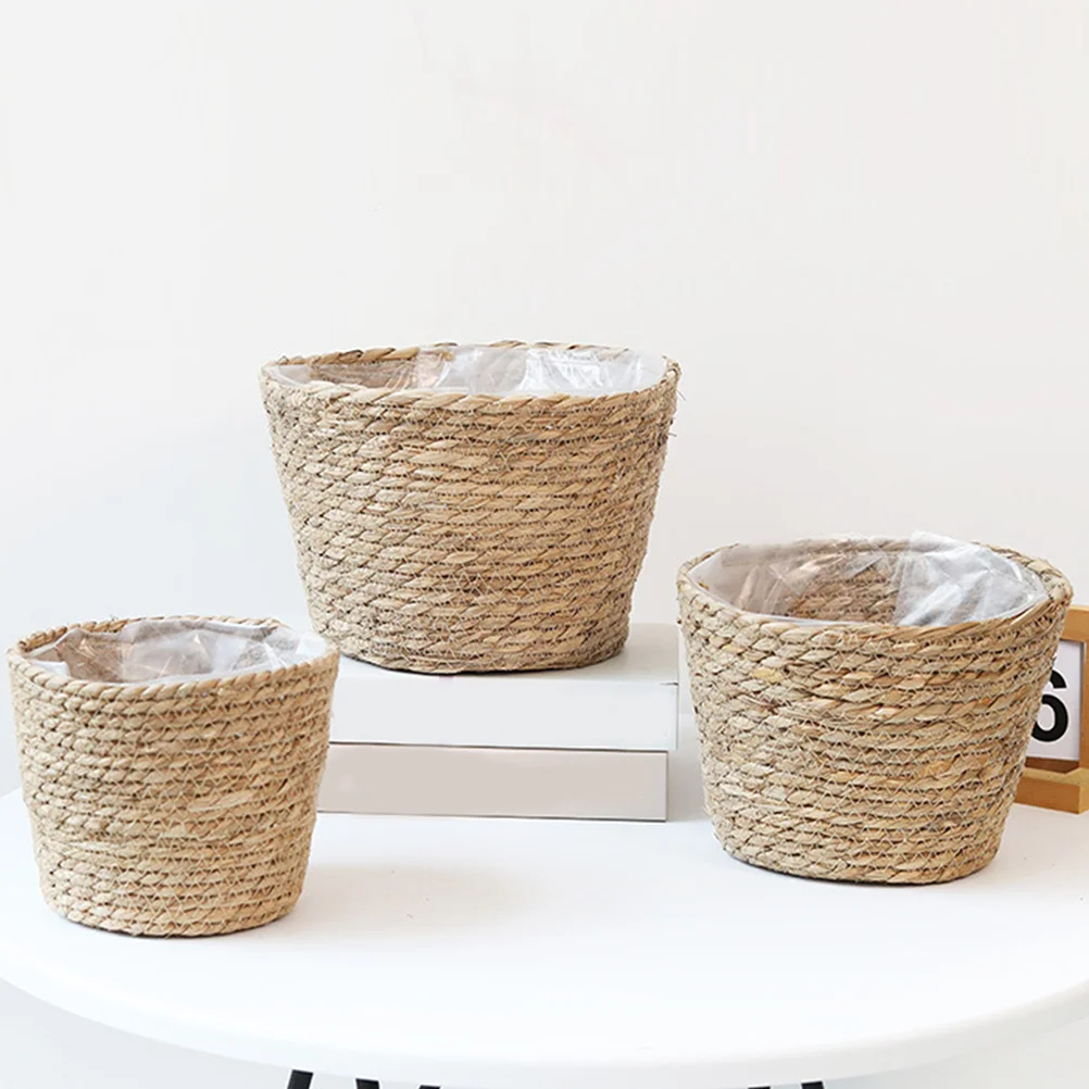 

3 Pcs Boon Cacti Multi-purpose Basket Flower Cactus Indoor Planter Decorative Baskets with Liner Que Y Repite