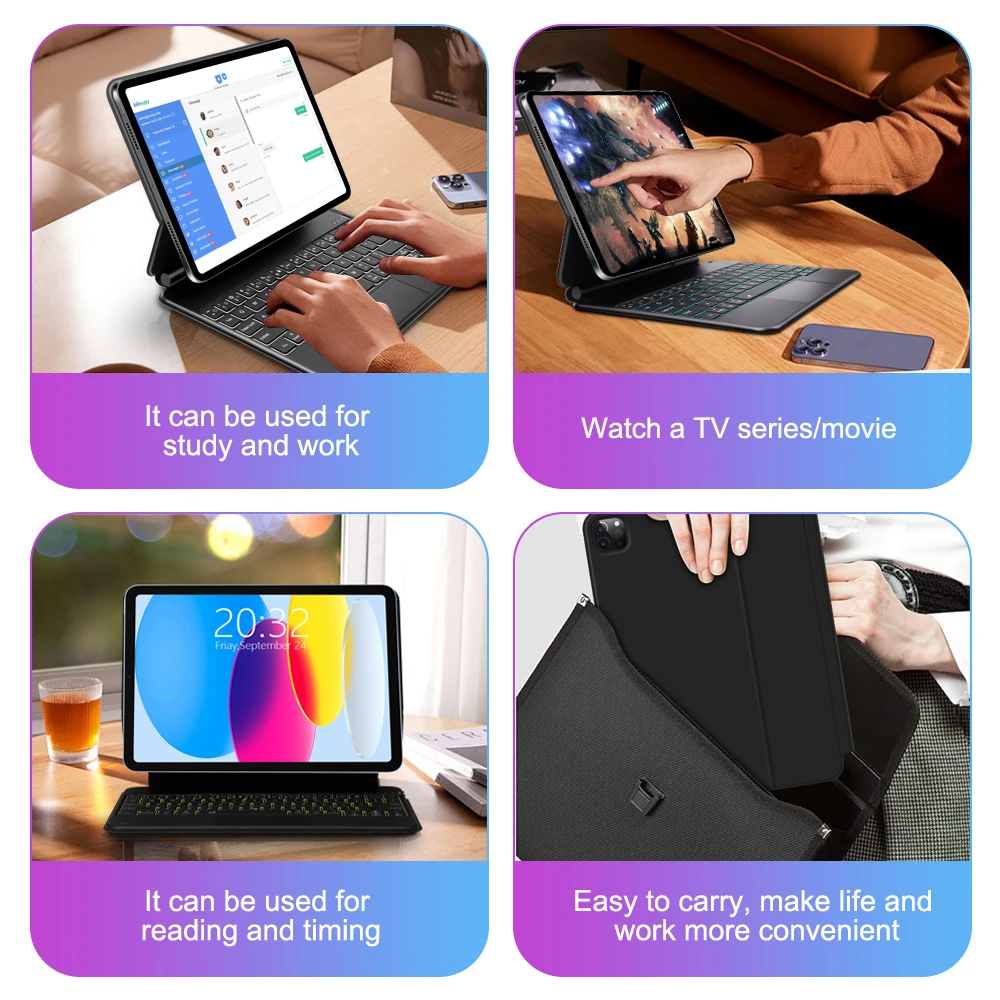 FOGARI Toetsenbord voor iPad Air 11 (M3/M2), iPad Air 5e/4e generatie FOGARI Toetsenbord voor iPad Air 11 (M3/M2), iPad Air 5e/4e generatie