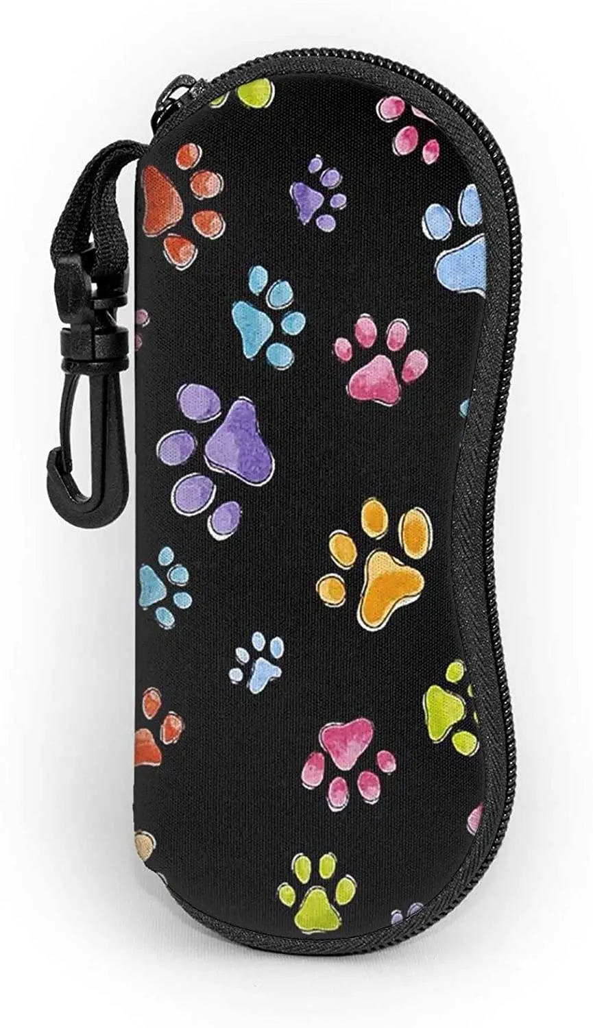 

Sunglasses Soft Case With Carabiner Dog Gone Pawful Paws Ultra Light Neoprene Zipper Portable Eyeglasses Glasses Case