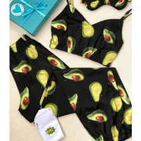 Women Silk Satin Pajamas Set V-neck Sleeveless Top Sleepwear Nightwear Sexy Lavender Print Pijamas Homewear Clothes Loungewear - Image 4