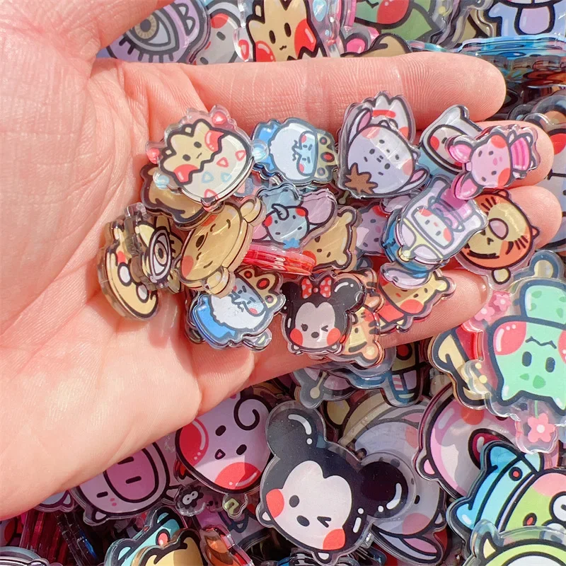 50pcs 2cm Acrylic Patch Cute Mini Hand-Painted Pacha Dog Small Pieces Acrylic Cartoon Handmade Patch DIY Consumables