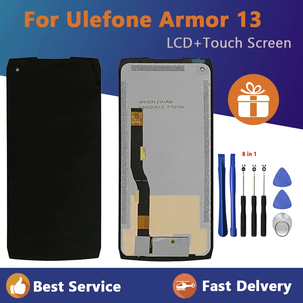 

New 6.81 inch Original For Ulefone POWER ARMOR 13 LCD Display and Touch Screen Digitizer Phone replacement Armor13 +Tools