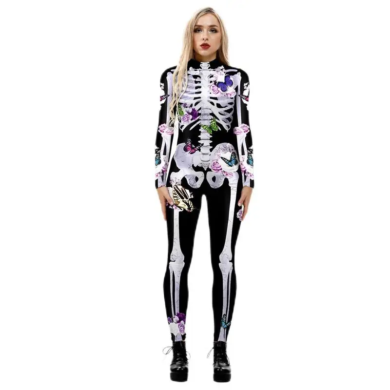 Skeleton Onesie Adult Women Skeleton Jumpsuits For Women Lady