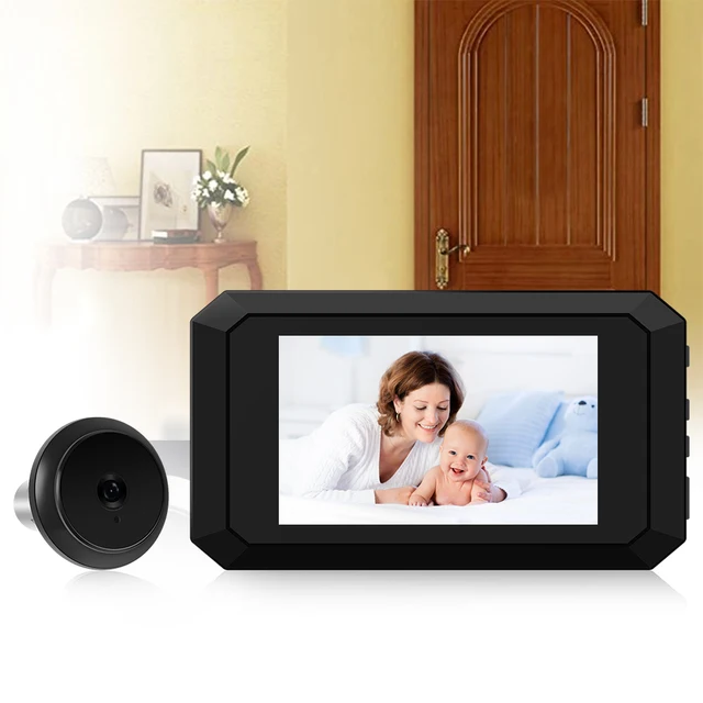 Digital Magic Eye Electronic Viewfinder 3.97in LCD Screen Door Peephole Camera 1400mAh Build-in Lithium Battery 1080P Camera 5