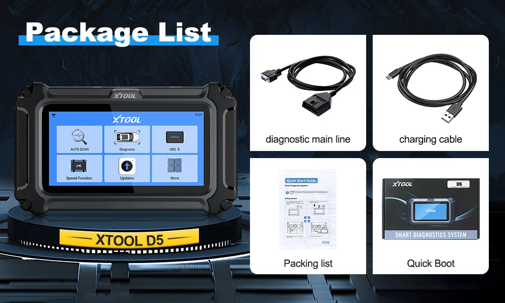 Xtool D5 2026 New Model 5-System Diagnosis + Special Functions Free Update Can Fd/Fca