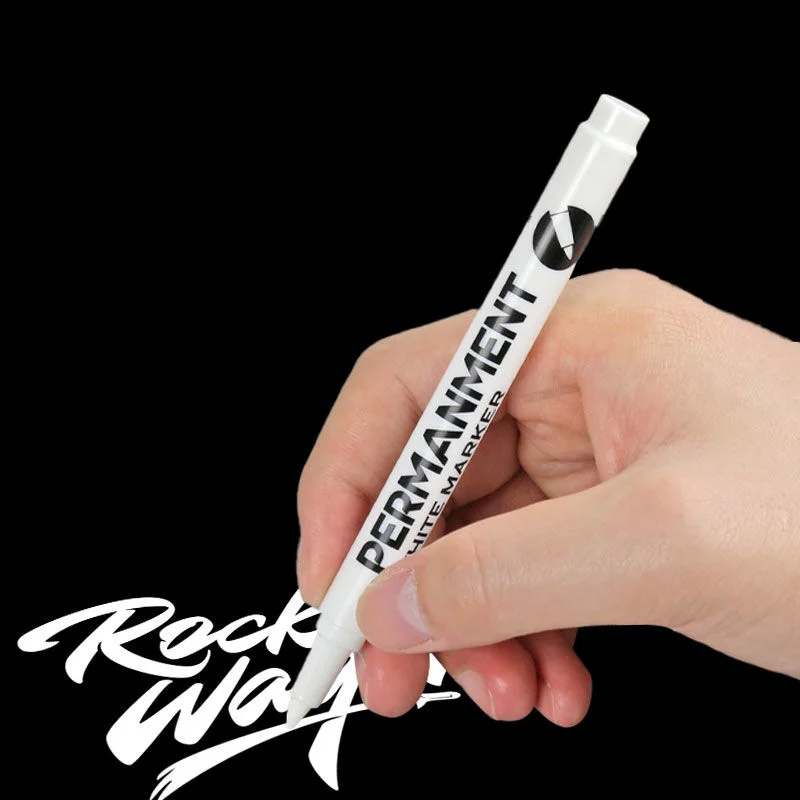 White Marker Pen 1.0mm Tip Graffiti Waterproof Permanent Tire Painting Notebook Tyre Oily Environmental Pen 3/1pcs