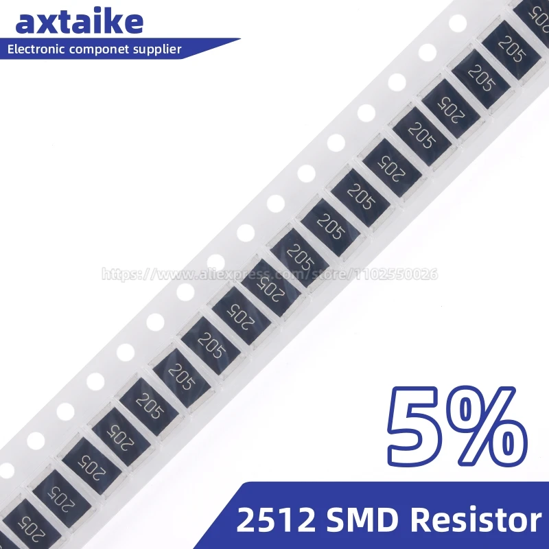 50PCS 5% 2512 SMD Resistor 0R ~ 10M 1W 1 10 100 150 220 330 470 510 680 910 Ohm Ω 1K 2.2K 10K 100K 1R 10R 100R 220R 330R 1M 103