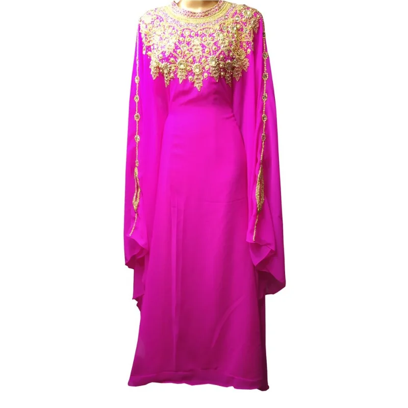 Pink Dubai Women's Sparkling Arab Women's Designs In European and American Fashion Trends