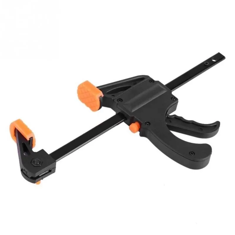 Woodworking Clamp 4' 2 Pcs Set Fixed Type Quick Ratchet Release Speed Extruded Nylon Work Bar Kit Spreader Gadgets DIY Portable
