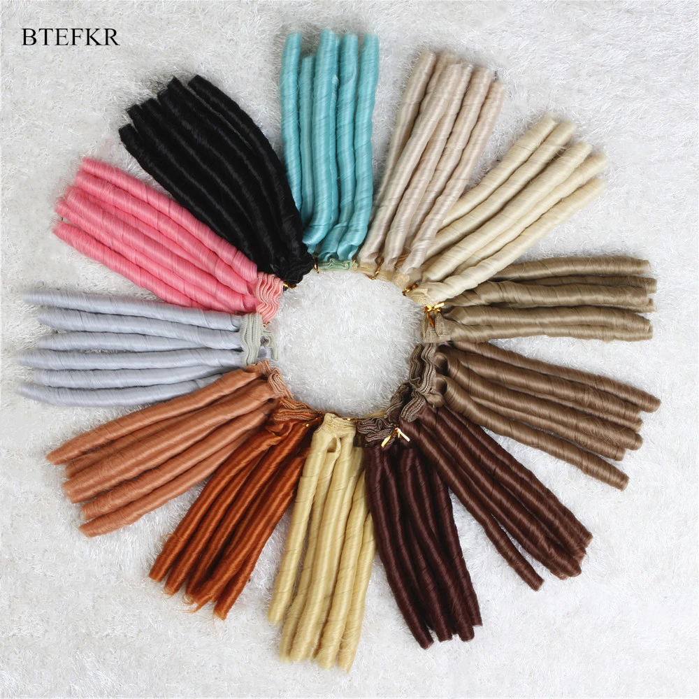 

2 PCS Bjd Doll Hair Accessories for Dolls Wig Curly High-Temperature Synthetic Fiber Wig for 1/4 1/6 1/8 BJD Baby Doll 15*100cm
