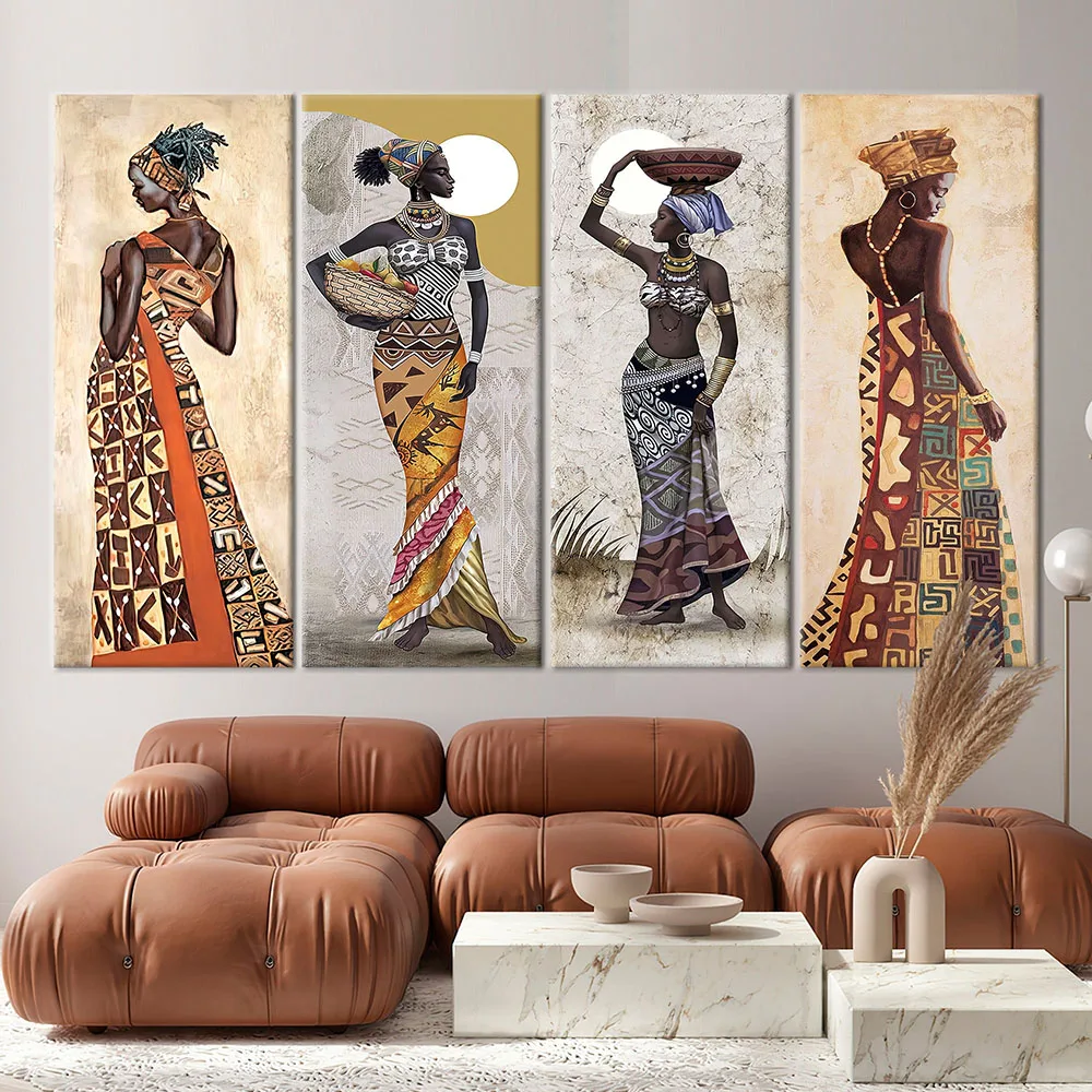 

Abstract African Woman Canvas Painting Modern Wall Art Posters and Prints Simplicity Decoration Pictures for Living Room Mural