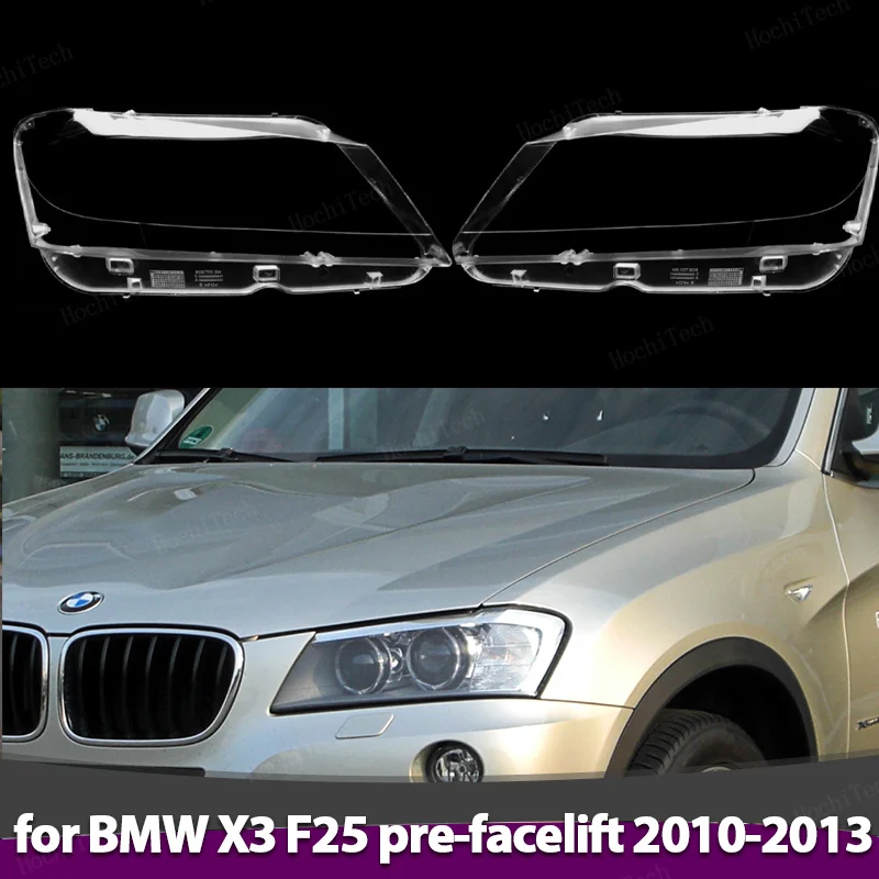 

Front Headlamp Cover Headlight Shell Transparent Lampshade Lens For BMW F25 pre-facelift 2010-2013 Lampcover