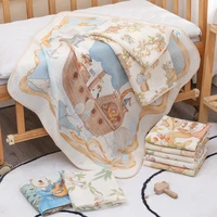 Serviette de bain pour nouveau-né, serviette de bain en gaze de coton pur, couverture douce pour enfants de classe A, couverture absorbante pour nouveau-né 4