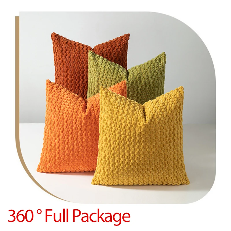 1PC Soft Corduroy Boho Striped Decorative Throw Pillow Cover