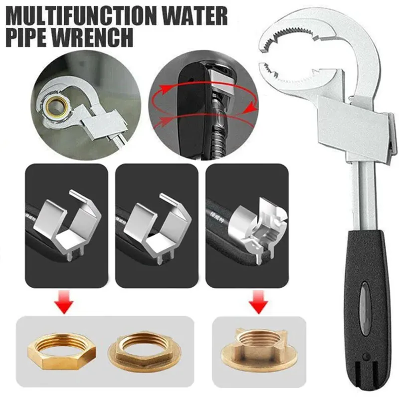 

Z50 Многофункциональный гаечный ключ для ванной комнаты, регулируемый двухсторонний гаечный ключ, раковина, водопроводная труба, ручные инструменты для ремонта ванной комнаты