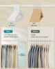 SONGMICS Plastic Hangers 50 Pack, Space-Saving Clothes Hangers, Lightweight Hangers, for Pants, Coats, Dresses 3