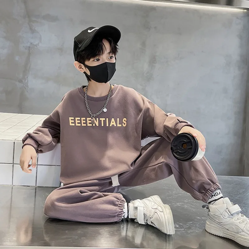 Kids Clothing Set Autumn Children Boy Girls Letter Printed Hoodies Sweatshirts Pullover Top Pants Bottom Suit Tracksuits
