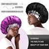 3PCS/LOT Extra Large Satin Sleep Caps For Women Hair Bonnets for Sleeping Braids Curly Night Cap Bath Shower Cap Accessories 3