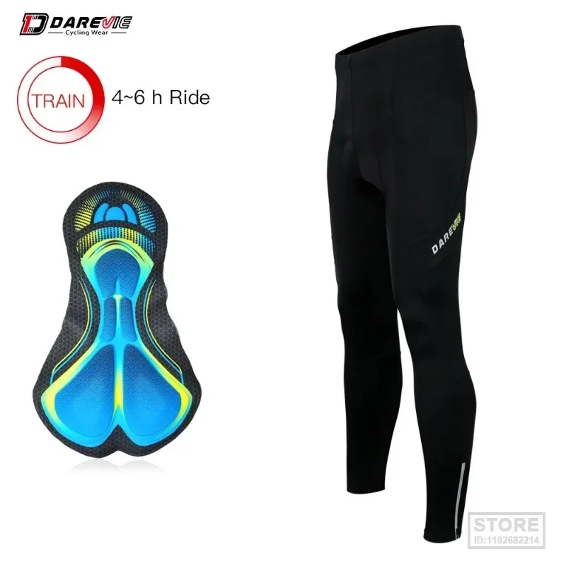 

DAREVIE Cycling Pants 3D Gel Pad Breathable Men Long With Leg Zipper 6 Hours High Quality MTB Road Biking