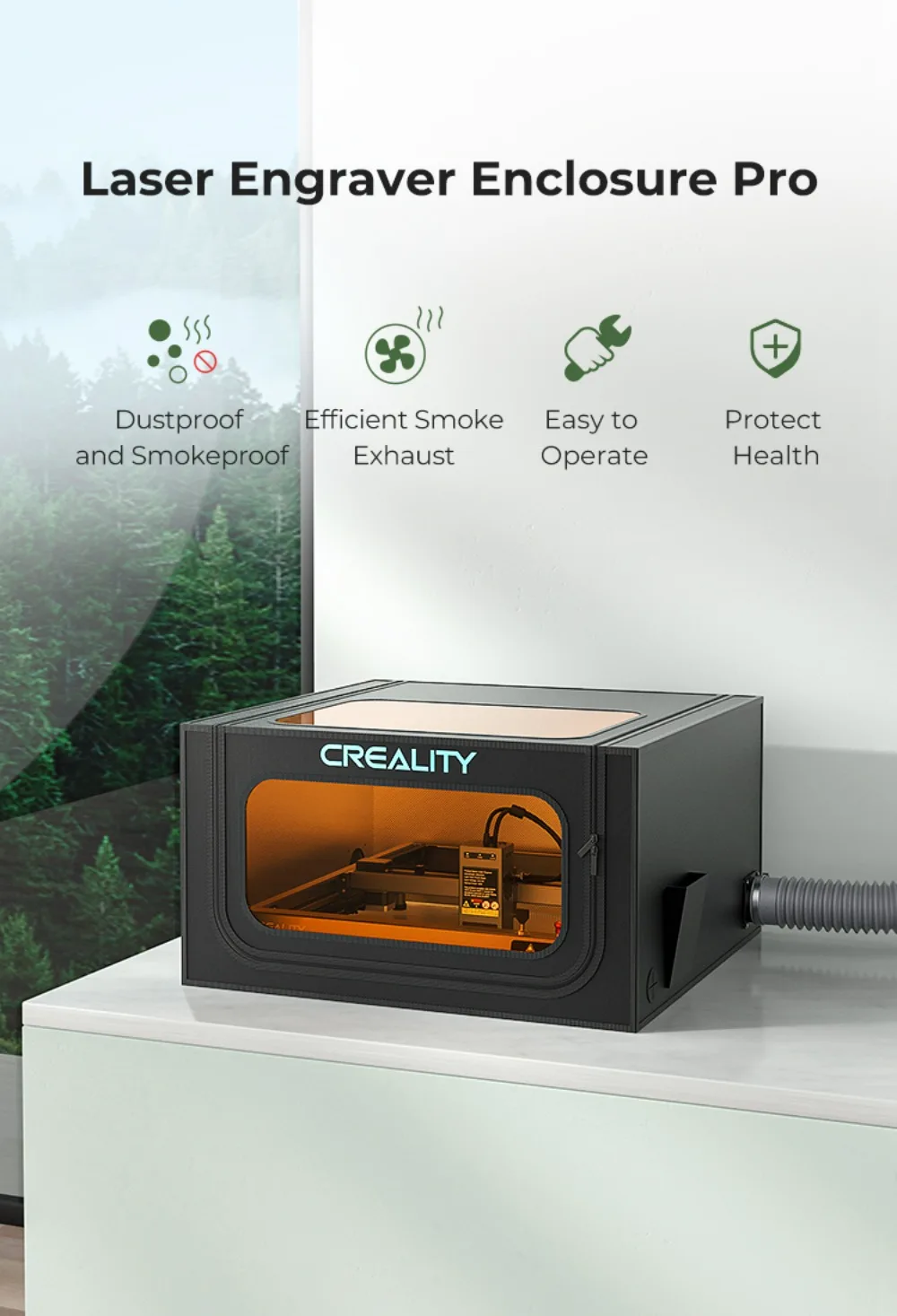 Creality-レーザー彫刻保護カバー、アップグレード、耐火、防塵、目の 