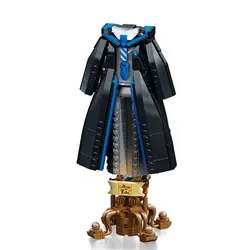 Wizard Magic Robe Building Blocks Set - 669 PCS Enchanting School Uniform Collection with Display Stand - With Gift Box (Blue)