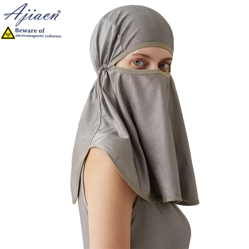 Recommend anti-radiation silver fiber knitted fabric head hood monitoring room electromagnetic radiation shielding head hood