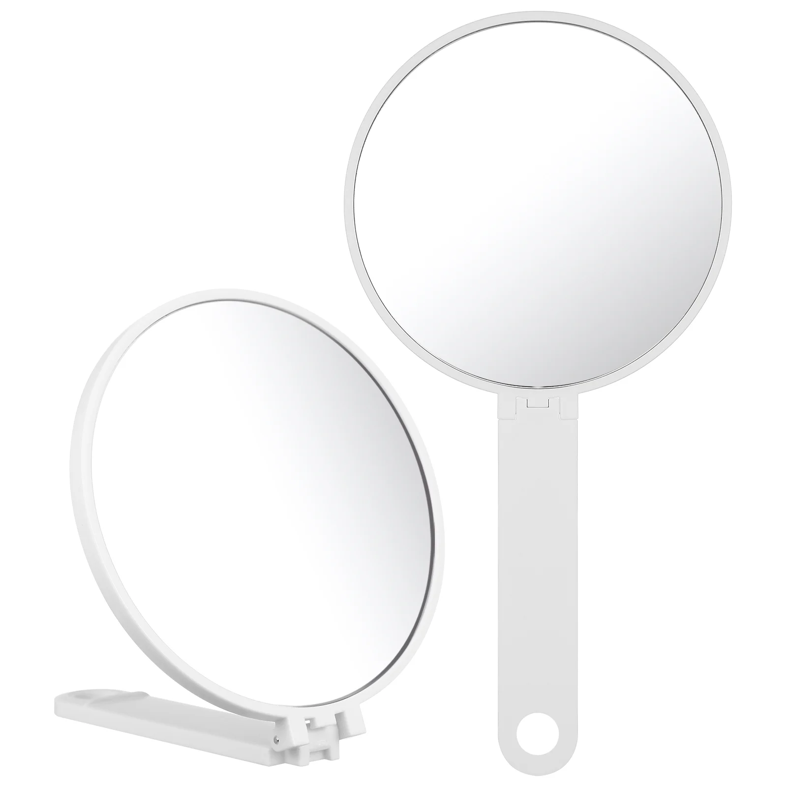 

Portable Mirror Hand Folding Vanity Held Plastic Women Makeup Travel Handle