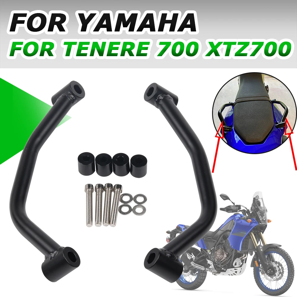 

Motorcycle Tail Rear Seat Passenger Pillion Handle Grab Bars Armrest Shelves For Yamaha Tenere 700 T700 T7 XTZ 700 2022 2023