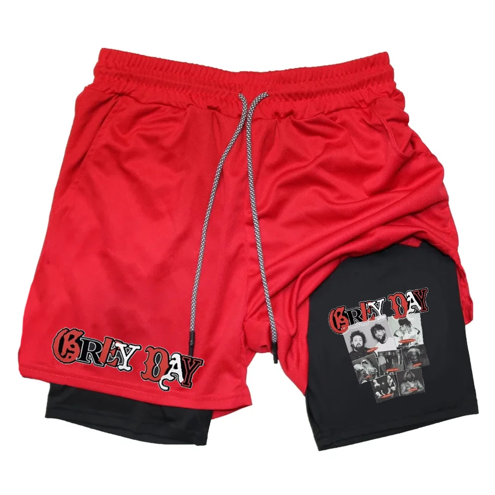 Suicideboys Sports Shorts Mens Compression Quick Drying Short Pants Suicideboys Print GYM 2-in-1 Fitness Breathable Tight Shorts 4