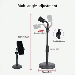 Foldable Telescopic Phone and Tablet Desk Stand (Black)