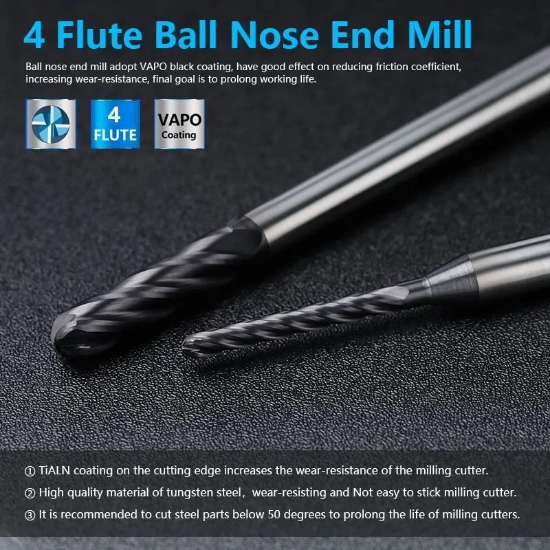 Рисунок 4 - XCAN Фреза концевая четырехзаходная сферическая 6