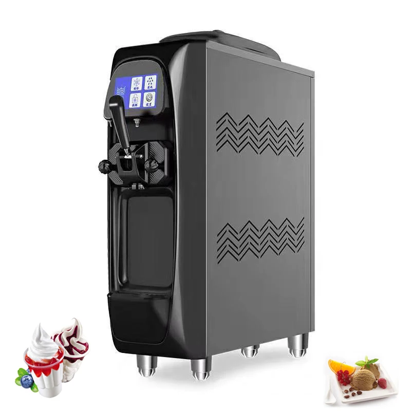 

PBOBP 220V Small Ice Cream Machine Single Head Ice Cream Maker Commercial Stainless Steel Desktop Sweet Cone Freezing Equipment