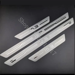 Volkswagen ID.3 Door Sill Protector & Edge Guard Stickers - Car Door Accessories (Silver)