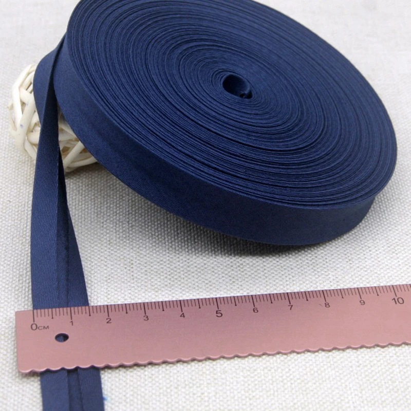 15mm 5/8" Width 10meters Cotton Bias Tape Ironed Single Fold Bias Binding Ribbon For DIY Craft Patchwork Sewing Accessories