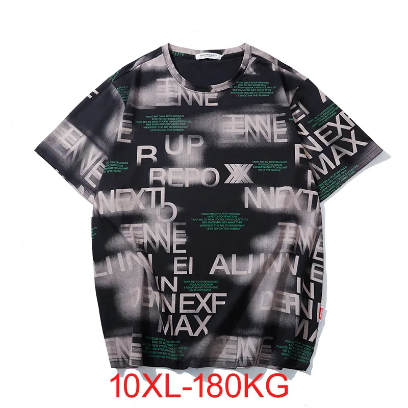 

Мужская свободная футболка с коротким рукавом, большие размеры, 10XL