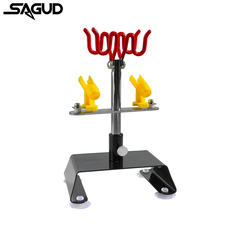 SAGUD Airbrush Holder Clamp-On Style Air Brush Station Stand Kit 360 Rotate Holds Up to 6 Airbrush Guns