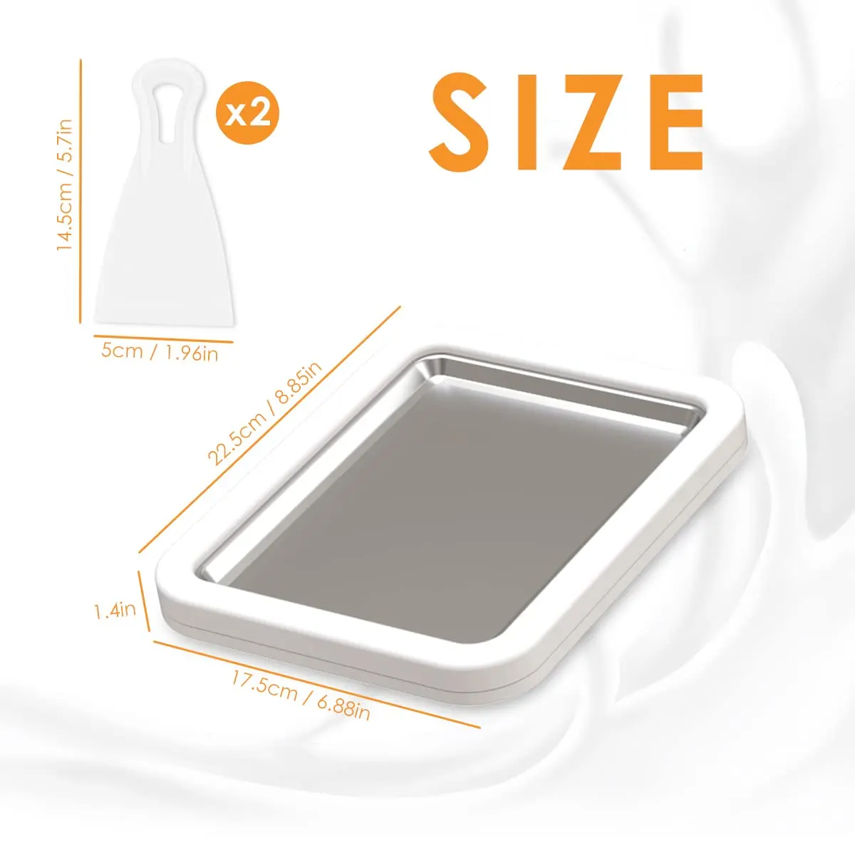 Food Grade Stainless Steel Cute Fried Yogurt Machine Fried Ice Tray With 2 Spatulas Rolled Ice Cream Maker