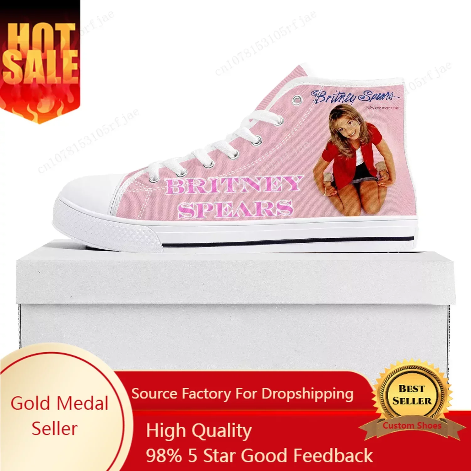 Britney Spears High Top High Quality Sneakers Mens Womens Teenager Canvas Customized Sneaker Casual Couple Shoes Custom Shoe