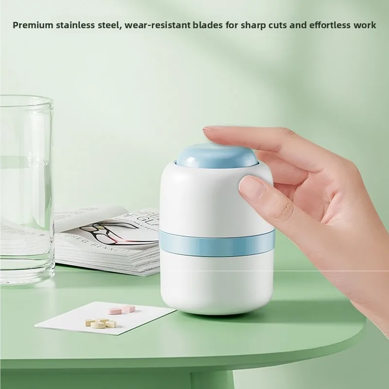 Pill Cutter for Cutting Small/Big Pills in Half & Quarter Travel Pill Organizer Case Medication Vitamin Organizer Medicine Box