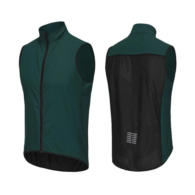 Men Women Sleeveless Cycling Vest Mesh Clothes Reflective Windproof Bicycle Gilet Lightweight Outdoor Sports Wind Night Glowing