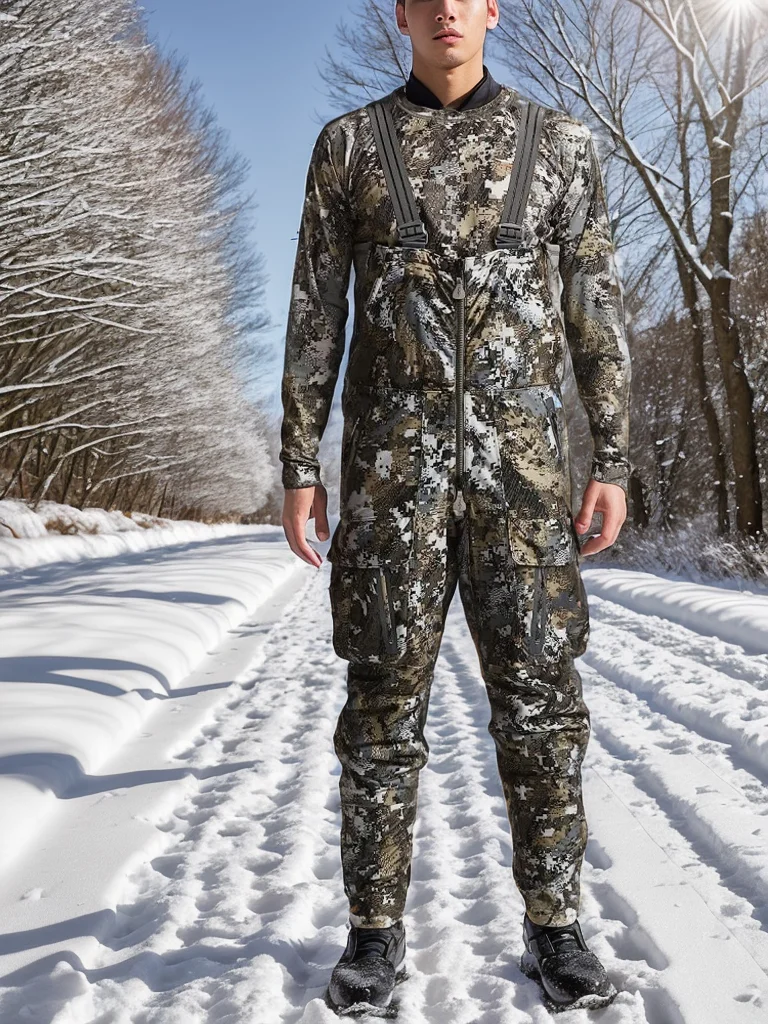Winter Camouflage Hunting Bibs 1