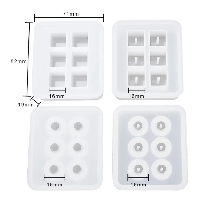 6 Grid Silicone Beads Mold for Handmade Earrings Bracelet Necklace DIY  Jewelry Making Casting Mould Cube