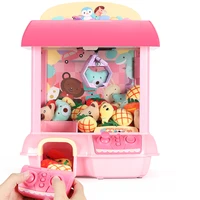 DIY Doll Machine Kids Coin Operated Play Game Mini Claw Catch Toy Crane Machines Music Doll Children Xmas Birthday Gifts 1