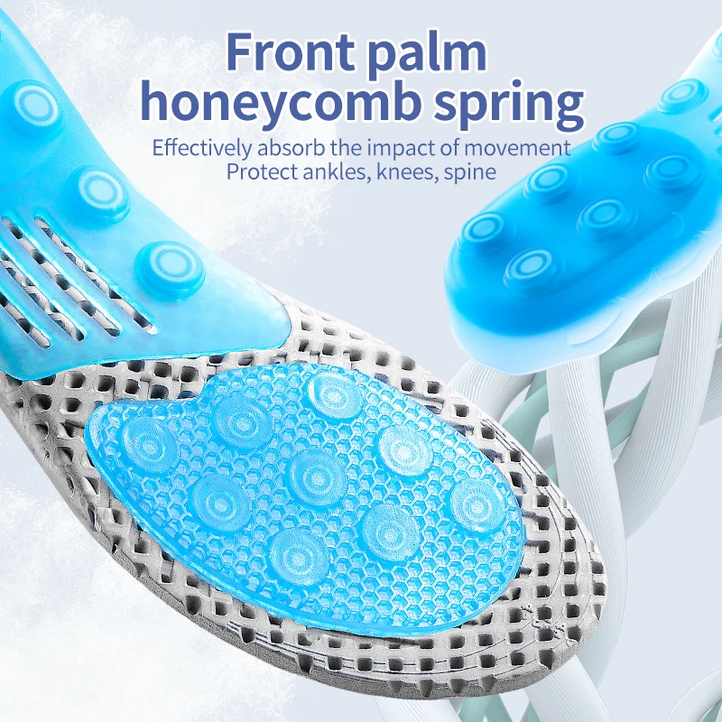 Spring Silicone Gel Insoles Orthopedic Flat Foot Health Sole Pad For Shoes Insert Arch Support Pad For Plantar Fasciitis