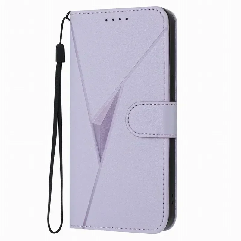 3D Triangle Wallet Phone Cover with Card Slots and Stand Feature #NIB