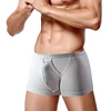 Man Breathable Boxers with Bulge U-Convex Penis Pouch Seperate Modal Soft Open Hole Lingerie Slips Big Enhancing Short Underwear 2