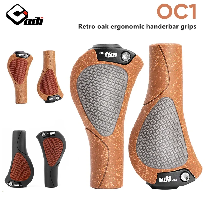 ODI OC1 Bicycle Handles Ergonomics Bike Handlebar Grip Soft Comfortable Mountain Bike Grips Lock Ring MTB Cuffs Bar End Plug