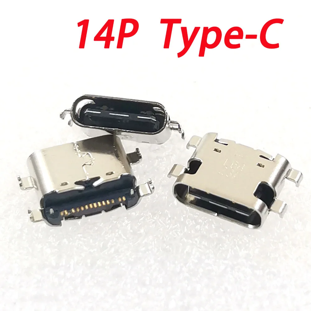 マイクロ USB 3.1 タイプ C コネクタ 14 ピンメス SMT タブ