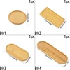 Wooden Serving Tray Dessert Pallet Coffee Cup Mat Flower Pot Tray Cup Pad Fruit Food Tray Garden Supply Kitchen Home Decoration 6