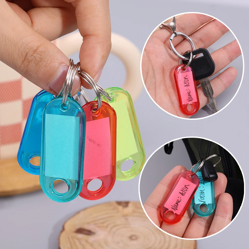 Plastic Keychain Id Tag Keychain Split Ring Id Tags For Keys Key